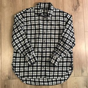 Madewell Oversize Flannel Shirt, Size Small